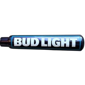 Bud Light Aluminum Blue Logo Bar Pub Beer Tap Handle 12" Tall.